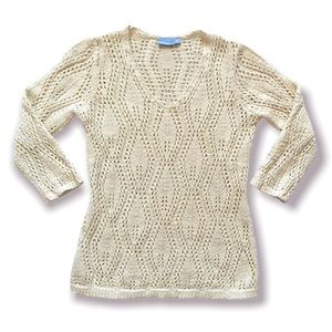 Denver Hayes Knit V-Neck Long Sleeve Sweater Top